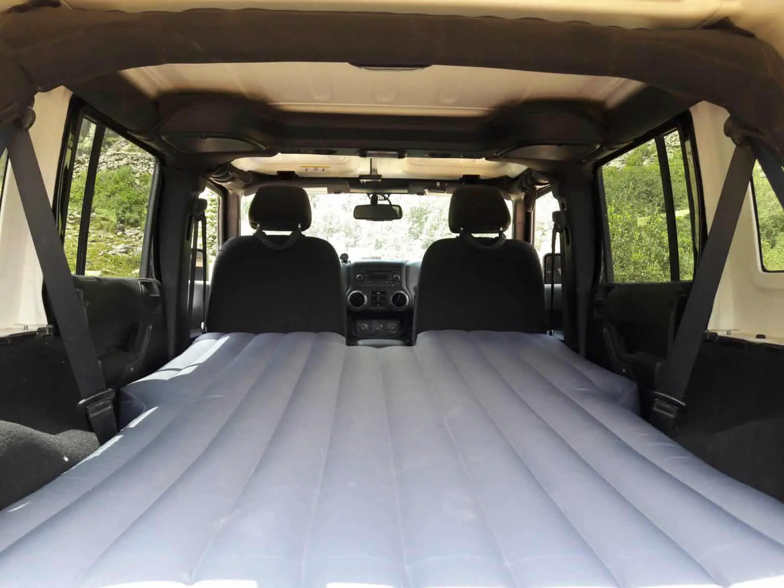 twin mattress back of jeep